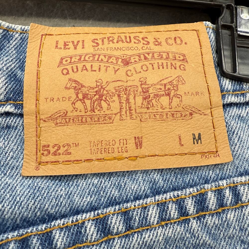 Levi's 522 Jeans Women's 18M  Blue Tapered Fit High Rise Vintage Made in the USA - Picture 5 of 12